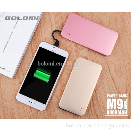 2017 new hot selling 8000mah powerbank for xiaomi and vivo